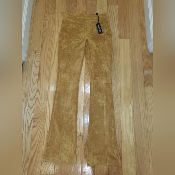 5. NWT BLANK NYC FAUX SUEDE TOASTED CARAMEL PANTS SIZE 24 - Picture 5 of 9